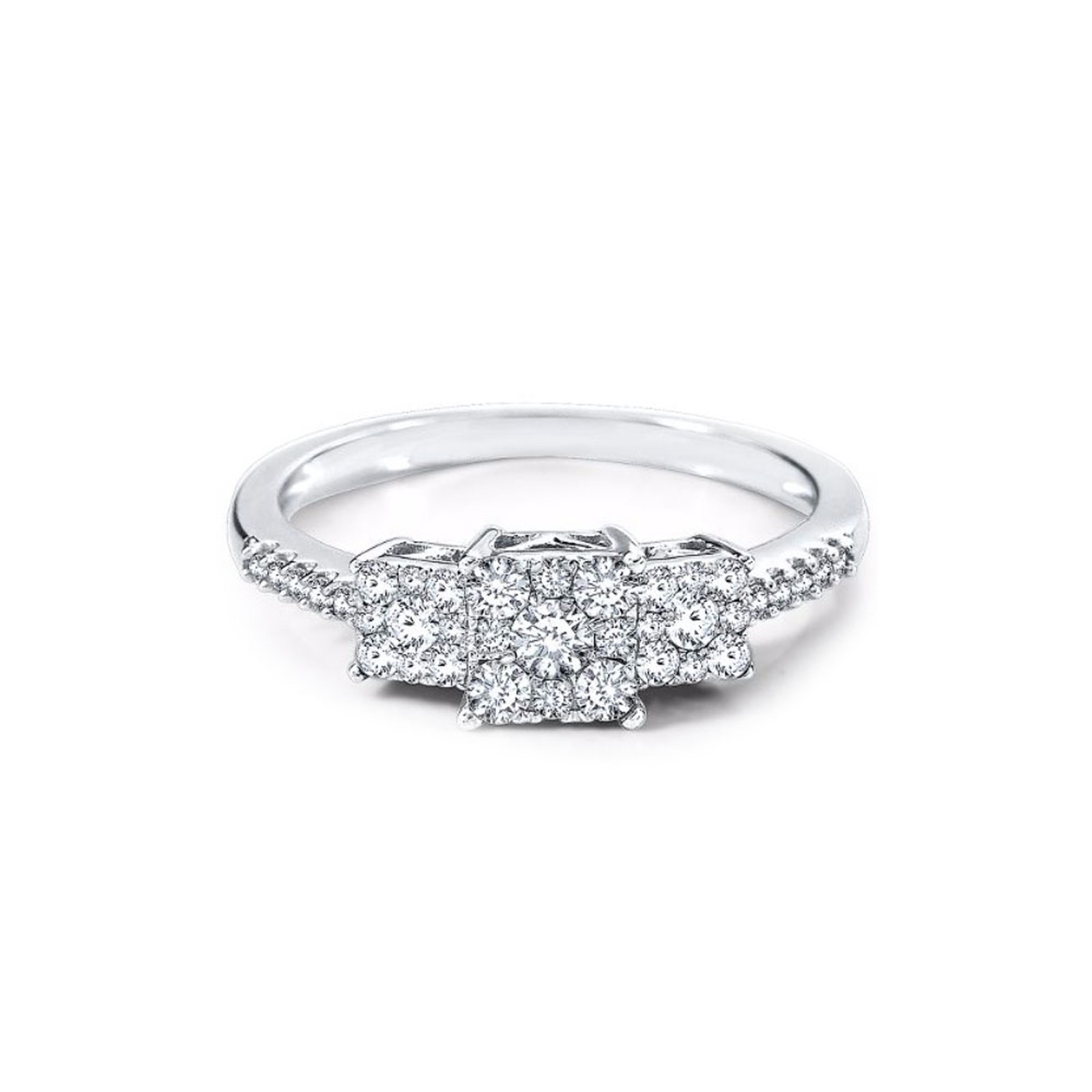 Solitaire Band in Rose Gold With Diamond Accent